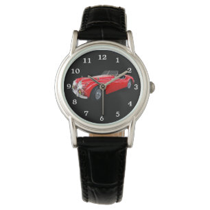 Relógio Vintage Red Jaguar Car Watch