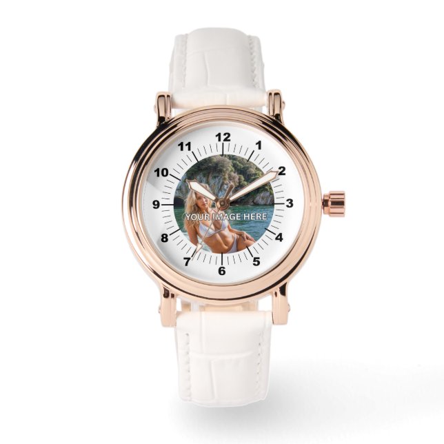 Relógio VINTAGE! 🌸 Rose Gold White Watch (Frente)
