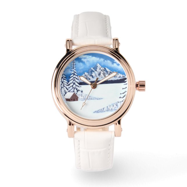 Relógio Vintage Rose Gold Winter Wonder (Frente)