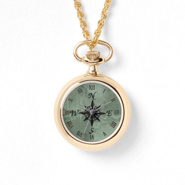 Relógio Vintage Steampunk Rosa (Frente)