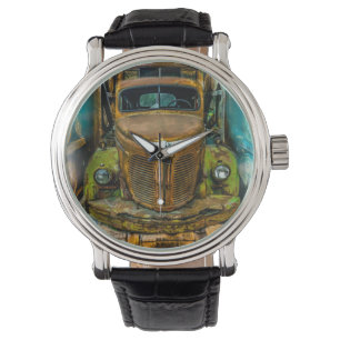 Relógio Vintage Truck Whiskey Barrels