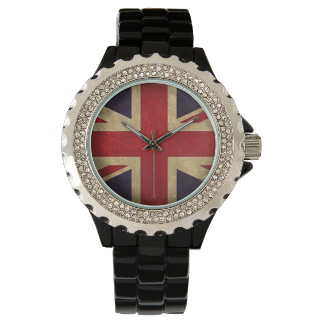 Relógio Vintage United Kingdom Flag Watch (Frente)