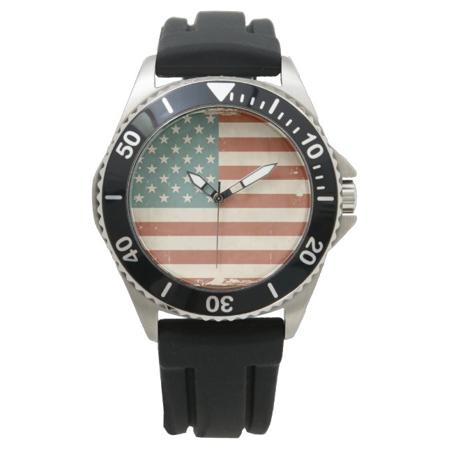 Relógio Vintage USA Flag Watch (Frente)