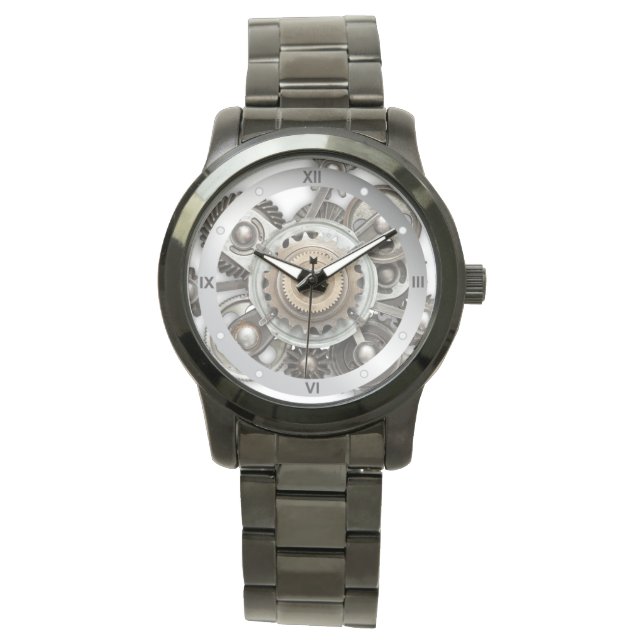 Relógio Vintage Vapor Gear Black Watts (Frente)