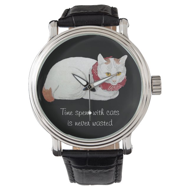Relógio Vintage White Cat Art Cote Watch (Frente)