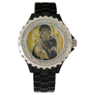 Relógio Virgem de Kiev, Ícone Ucraniano Madonna Watch