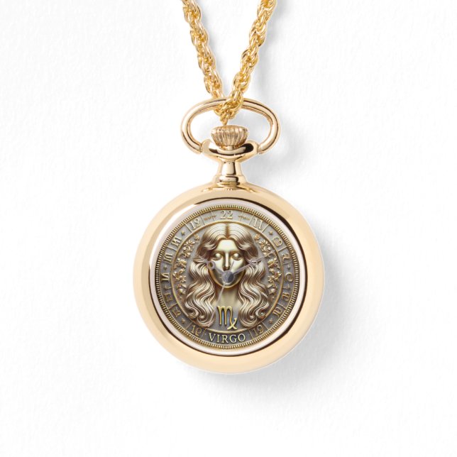 Relógio Virgo Horoscope Neclace Watch (Frente)
