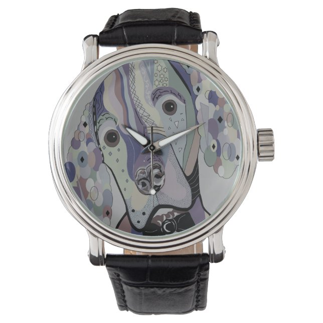 Relógio Vizsla Denim Colors Húngaro (Frente)