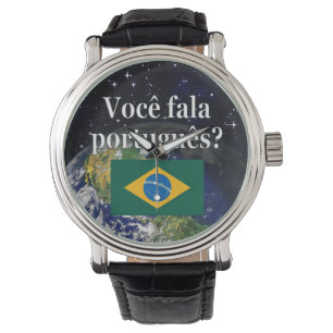 Relógio Você fala o português? no português. Terra da