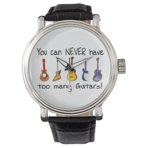 Relógio Você pode nunca ter guitarra demais