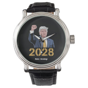 Relógio Vote Donald Trump 2028 Pro Trump USA Flag