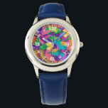 Relógio Wall Clock<br><div class="desc">Colorful Exotic Floral Pattern-23148</div>