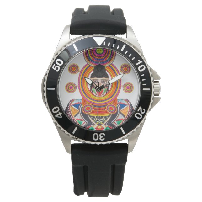 Relógio WATCH Art dos HOMENS por Davey AFRICANA SOLAR SYST (Frente)