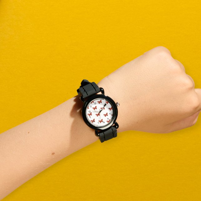 Relógio watch butterflys kids purple (Criador carregado)