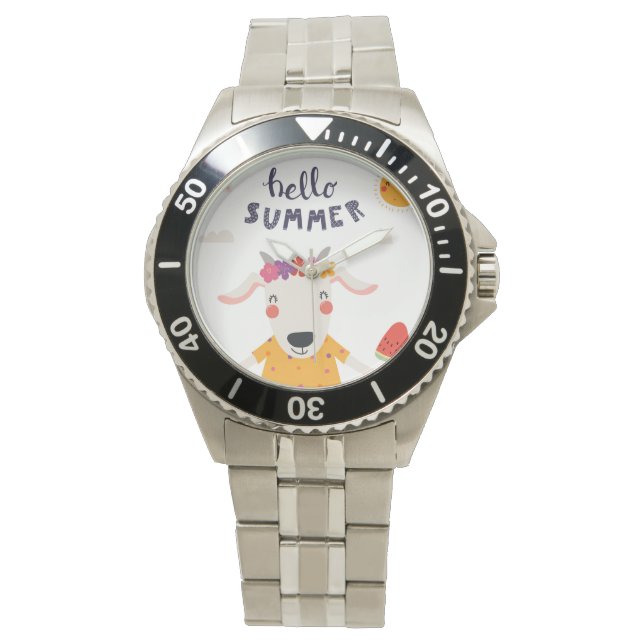 Relógio Watch montre Hello summer bracelet inoxydable (Frente)