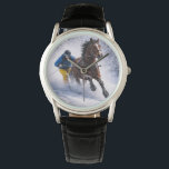 Relógio Watches | Jewelry | Watch |  Winter Horse | Gift<br><div class="desc">Dynamic winter horse skijoring design capturing  the beauty,  strength and motion of this exciting sport. Perfect for horse lovers,  equestrian enthusiasts and fans of powerful horse imagery.</div>