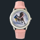 Relógio Watches | Jewelry | Watch |  Winter Horse | Gift<br><div class="desc">Dynamic winter horse skijoring design capturing  the beauty,  strength and motion of this exciting sport. Perfect for horse lovers,  equestrian enthusiasts and fans of powerful horse imagery.</div>