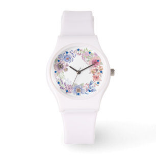 Relógio Watercolor Floral Watch