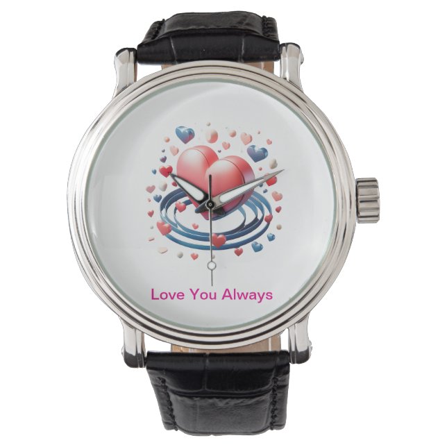 Relógio Watercolor Heart Watch (Frente)