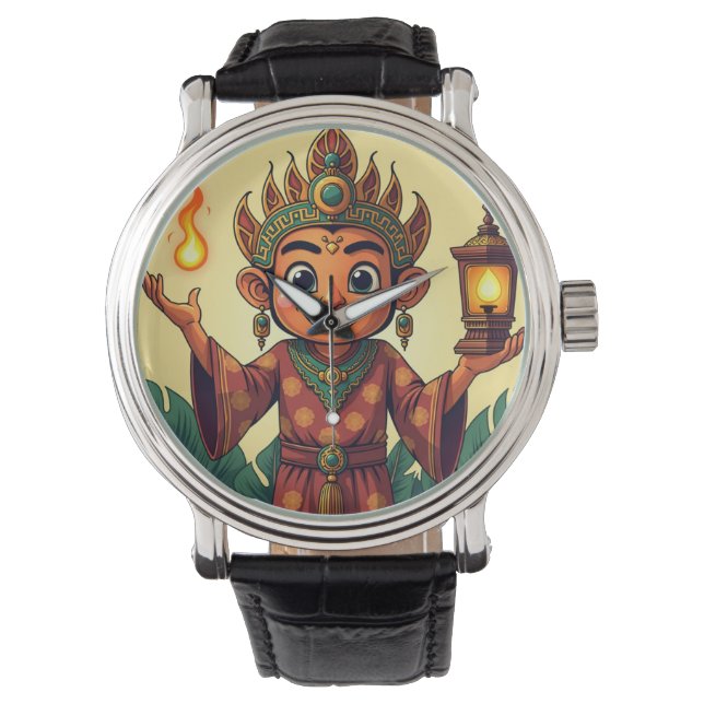 Relógio Wayang Amanah Javanês (Frente)