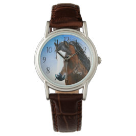 Relógio Welsh Cob Pony Watercolor Willife Watch