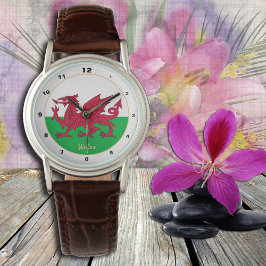 Relógio Welsh Flag Watch, Women Dragon fashion, Gales