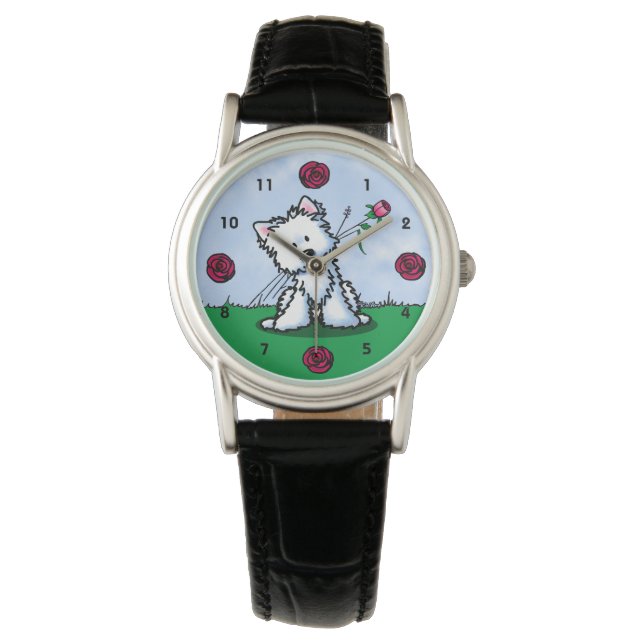Relógio Westie Terrier Watch (Frente)