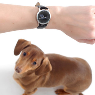 Relógio Whimsical Wiener Dog Watch - Unisex Cinza Dachshun