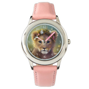 Relógio Whimssso Fantasy Cute Kawaii, filhote de leão