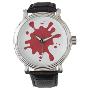 Relógio White Face Tomato Red Splash – Personalizá