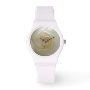 Relógio White Rose Watch Romântico Rosa Wrist Watts