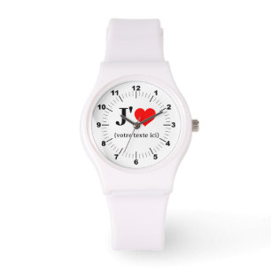 Relógio White Strap Watch - Custom I Heart (adicionar imag