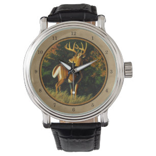 Relógio Whitetail Buck Deer Hunting Tan