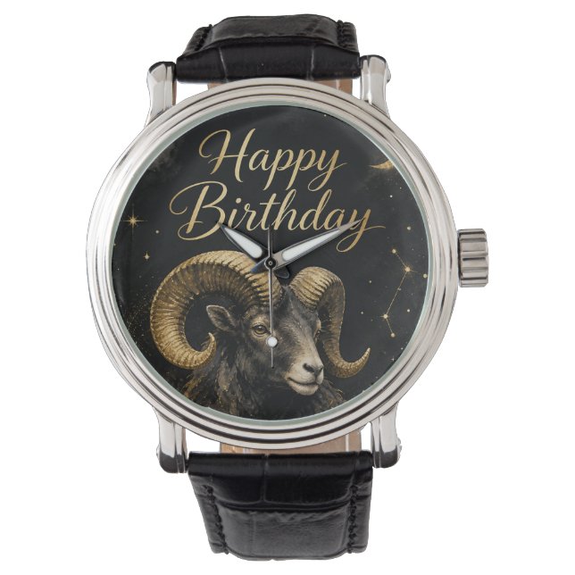 Relógio Widder Happy Birthday Sternzeichen Design (Frente)