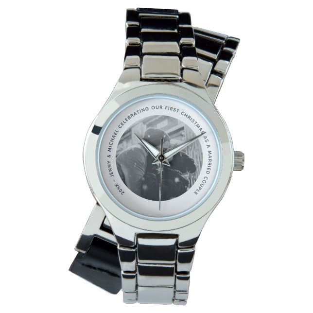 Relógio Wifes 1rua de aniversário FOTO do marido (Frente)