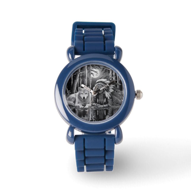 Relógio Wild Connection: Wolf and Girl (Frente)