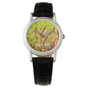 Relógio Wild Vervain Flower Abstrato Art Personalizado