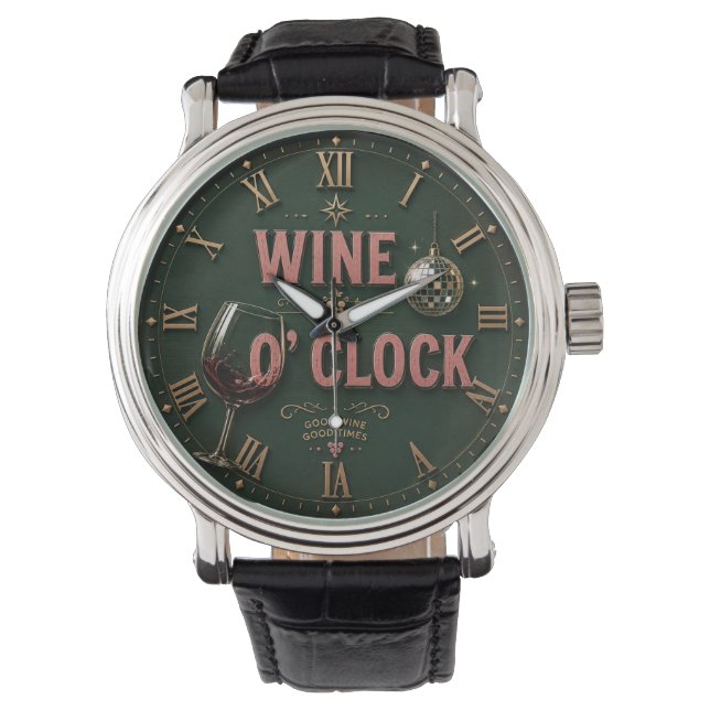 Relógio Wine O'Clock  Elegant Home Bar  (Frente)
