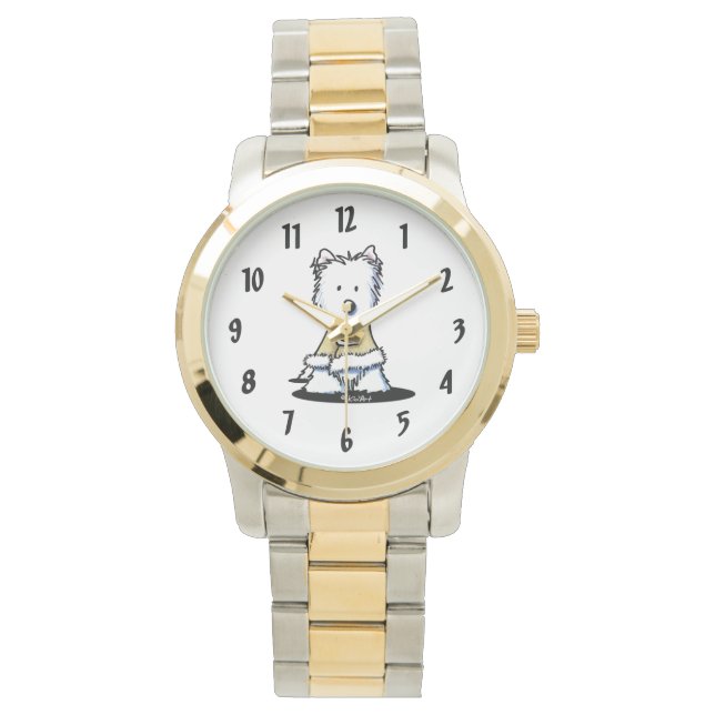 Relógio Winter Glamor Westie Watch (Frente)