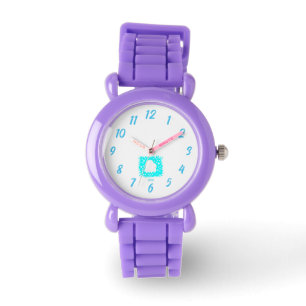 Relógio Winter Snow Heart Kids Red Glitter Watch