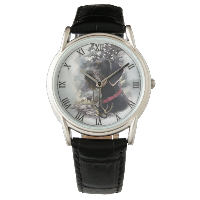 Relógio Wirehaired Pointer Alemão, GWP (Frente)