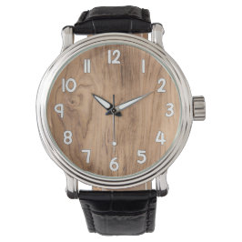 Relógio Wood Texture Wrist Watch – Natural Rustic Timepiec