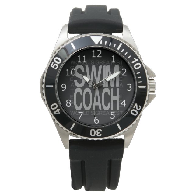 Relógio World Greatest Natação Coach Wristwatch (Frente)