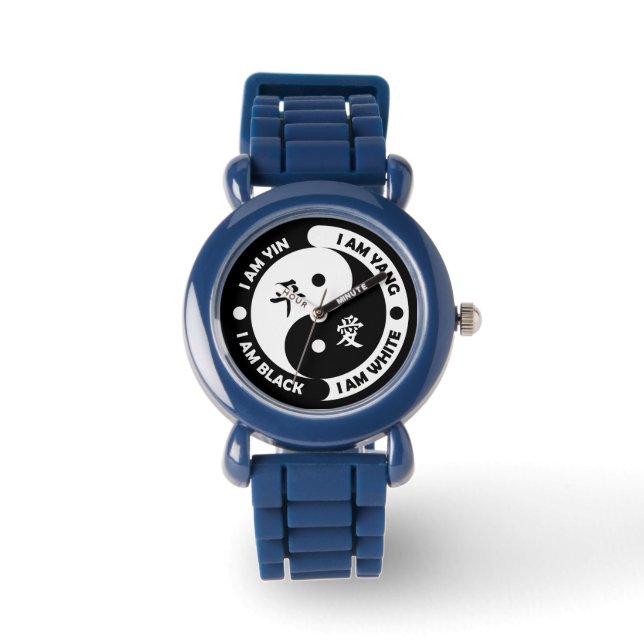 Relógio Yin Yang Brotherly Love Watch modelo sem tiques (Frente)