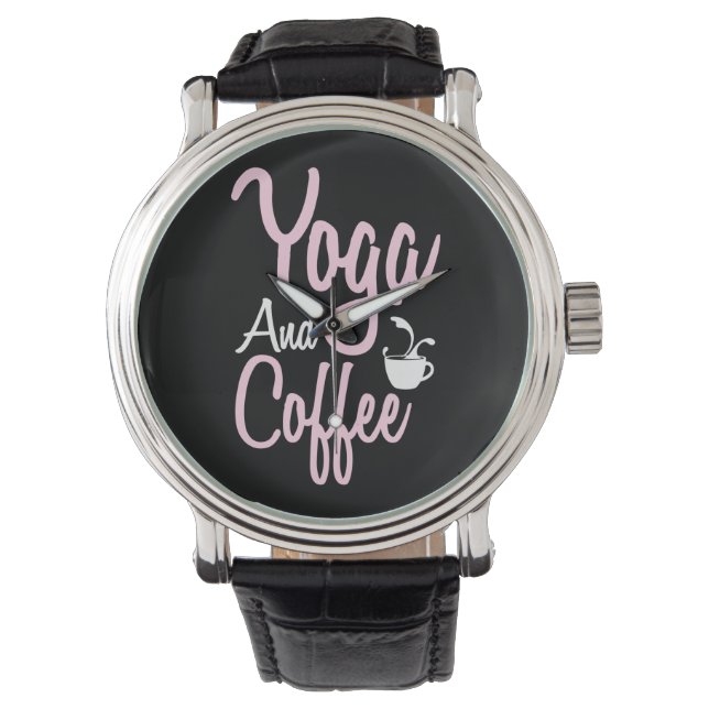 Relógio Yoga Lover | Yoga And Coffee (Frente)