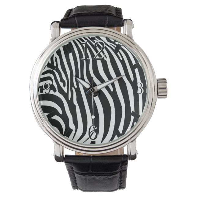 Relógio Zebra Animalprint (Frente)