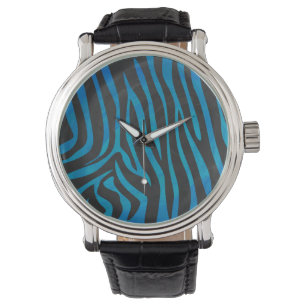 Relógio Zebra Black e Blue Impressão