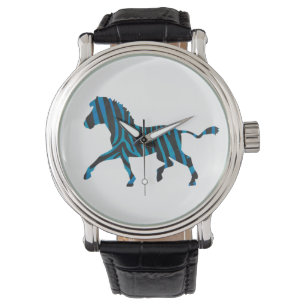 Relógio Zebra Black e Blue Silhouette