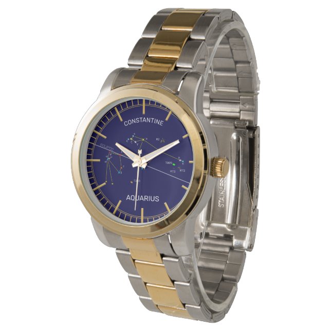 Relógio Zodiac Constelação Aquarius (Angular)