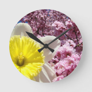 Relógios de parede de Flores de Narciso da Primave
